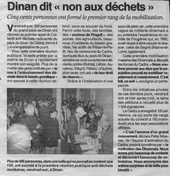 Ouest France du 5.3.2000
