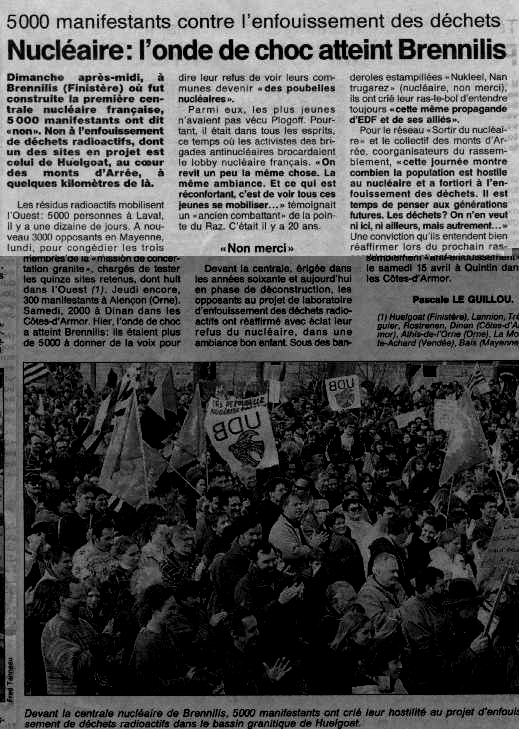 Ouest France du 20.3.2000 page Dinan